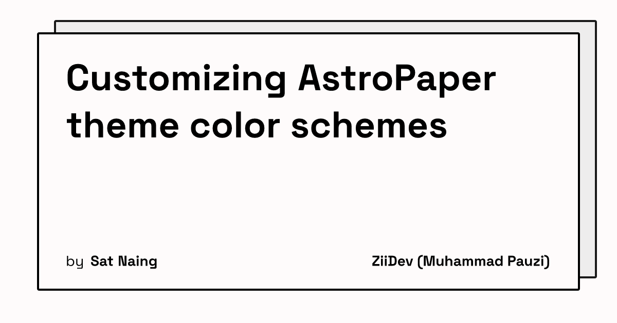 Customizing AstroPaper theme color schemes's thumbnail