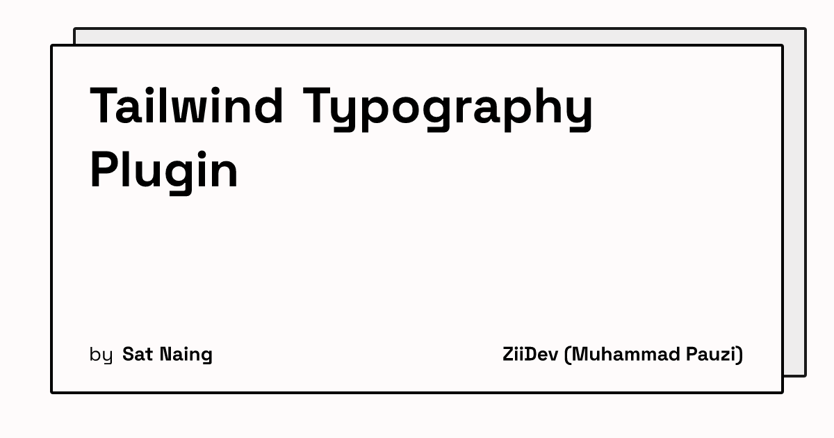 Tailwind Typography Plugin's thumbnail