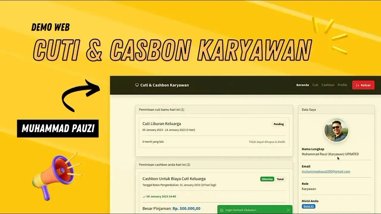 Web Permintaan Izin Cuti & Cashbon Karyawan's thumbnail